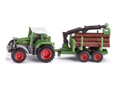 Трактор Siku 1645 с прицепом для бревен
