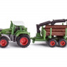 Трактор Siku 1645 с прицепом для бревен