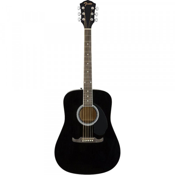 Акустическая гитара FENDER (V) FA-125 DREADNOUGHT, BLACK WN с чехлом, цвет черный
