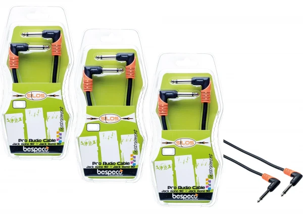 Bespeco SLPP015x3 Инструментальный патч-кабель серии "SILOS" (3 шт.)