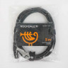 Микрофонный кабель ROCKDALE XF001-3M, разъемы XLR female X stereo jack male, 3 м