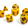 Набор ZVEZDA из 7 желтых игровых кубиков для ролевых игр, 7 шт