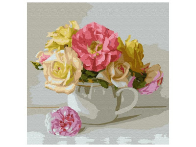 Картина по номерам 30х30 Бузин. Букетик (23 цвета)