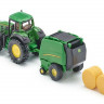Трактор Siku с пресс-подборщиком 1665 1/87, зеленый