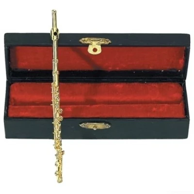 GEWA Miniature Instrument Flute сувенир-флейта с футляром латунная 15 см