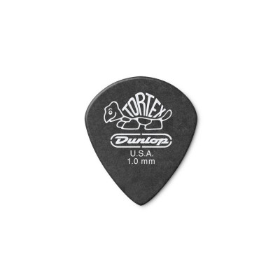 DUNLOP 482P1.0 Tortex® Pitch Black Jazz III упаковка черных медиаторов 1.0мм, (12шт.)