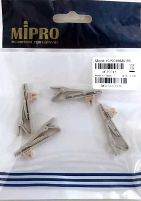 Клипса MIPRO 4CP0016 для петличного микрофона MU-53LS, 4 шт