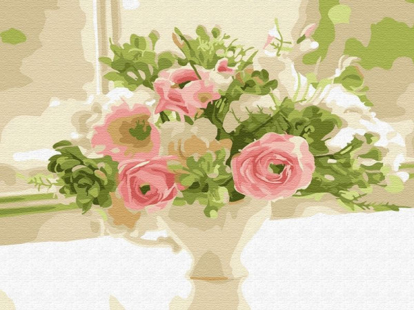 Картина по номерам 15х20 БУКЕТ НЕВЕСТЫ (15 цветов)