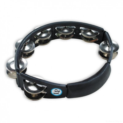 LP LP150 Cyclops Steel Jingles Tambourine Black тамбурин пластиковый черный, 2х7 пар джинглов
