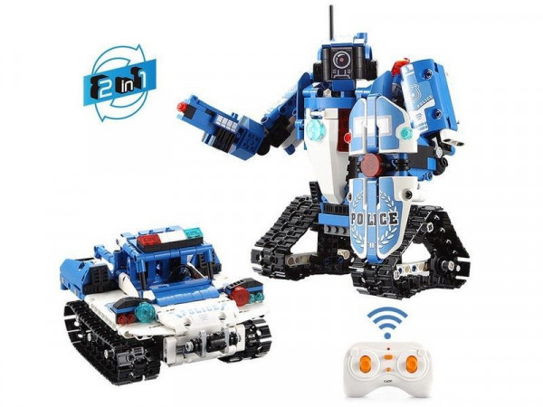 Радиоуправляемый конструктор CADA 2 в 1 полицейский робот-трансформер (556 деталей)