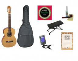 НАБОР Flight C-120 NA 1/2 с классической гитарой (НАБОР Flight C-120 NA 1/2 с чехлом чёрного цвета)