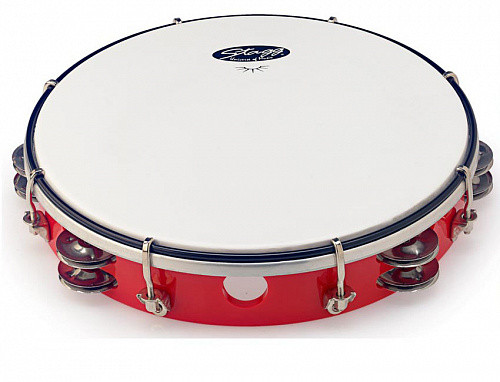 STAGG TAB-210P-RD 10" тамбурин пластиковый настраиваемый двухрядный