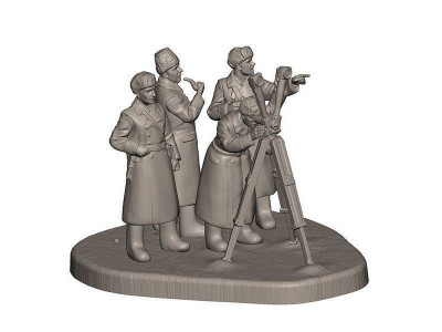 Сборные солдатики ZVEZDA Советский штаб в зимней форме, 1/72