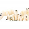 Набор фигурок животных MASAI MARA ММ203-013 серии "Мир морских животных": Белые медведи, 6 пр.