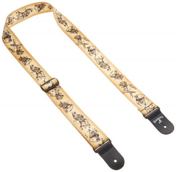 PLANET WAVES 50MM Alchemy, Rogues Gallery ремень нейлон с рисунком 'татуировки'