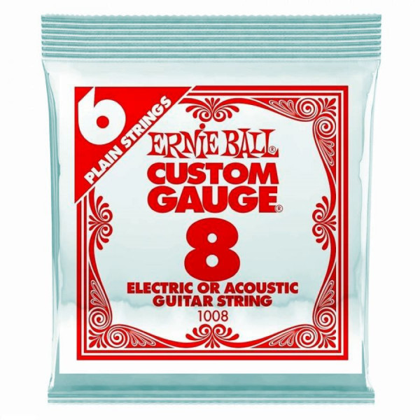 ERNIE BALL 1008 (.008) одна струна для акустической гитары или электрогитары