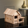 Конструктор деревянный «Домик с балконом», 136 деталей, массив бука