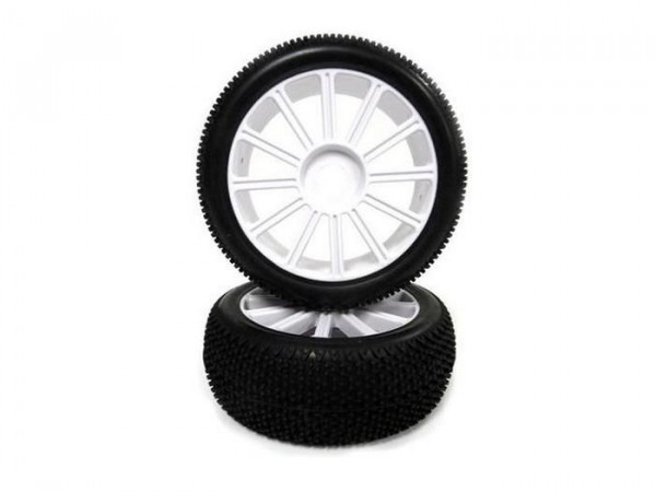 Колеса в сборе с белыми дисками для Himoto E8XBL,  2шт.