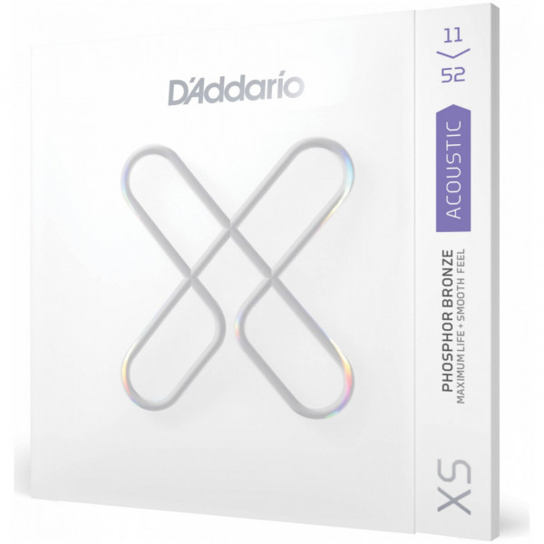 Струны для акустической гитары (11-52) D'ADDARIO XSAPB 1152 Custom light лёгкое натяжение