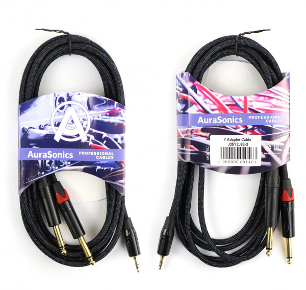 Аудио Y-кабель AuraSonics J35Y2J63-3 Аудио Y-кабель AuraSonics J35Y2J63-3