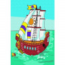 Набор юного художника 20х30 Старинный парусник (14 цветов)