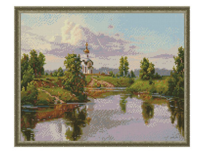 Картина мозаикой с нанесенной рамкой 40х50 ПРИЩЕПА. РУСЬ (27 цветов)