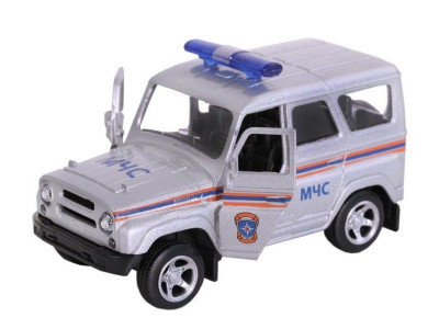Машина "АВТОПАНОРАМА" "МЧС", серебро, 1/50, инерция, в/к 12*7*5,5 см