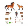 Набор фигурок животных MASAI MARA ММ205-070 серии "Мир лошадей": Конюшня игрушка 16 пр.