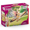 Фигурка Schleich Фея, летящая на сверкающей сове