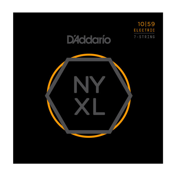 D'Addario NYXL1059 Набор 7 струн для электрогитары, калибр 10-59