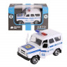 Машина "АВТОПАНОРАМА" "Полиция", белый, 1/50, инерция, в/к 12*7*5,5 см