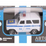Машина "АВТОПАНОРАМА" "Полиция", белый, 1/50, инерция, в/к 12*7*5,5 см