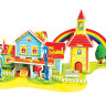 3D пазл из пенокартона РАДУЖНЫЙ ДОМ (МИНИ СЕРИЯ) (34 детали)