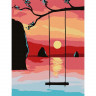 Картина по номерам 15х20 ЛЕТНИЙ ЗАКАТ (12 цветов)