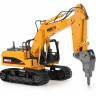 Радиоуправляемый экскаватор c отбойным молотом HUI NA TOYS 2.4G 16CH 1/14 RTR