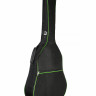 Чехол для классической гитары 4/4 утепленный TUTTI ГК-2 черный, КАНТ ЗЕЛЁНЫЙ