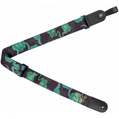 Ремень для гитары FLIGHT FSG-50 JADE CLOUDS / Green Apelsin