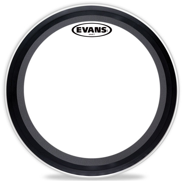 EVANS BD22EMAD2 22' EMAD2 CLEAR BASS двуслойный прозрачный пластик, 22'