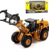 Металлический фронтальный погрузчик бревен HUI NA TOYS 1/50