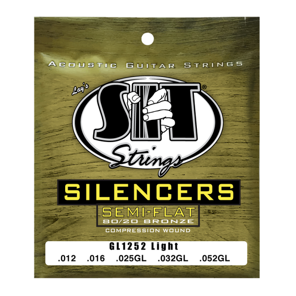 Струны для акустической гитары SIT GL1252 SILENCERS Light (12-16-25-32-42-52) легкого натяжения