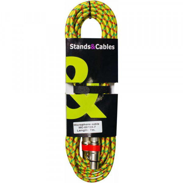 Микрофонный кабель STANDS & CABLES MC-087XX-7  XLR мама XLR папа, 7 м