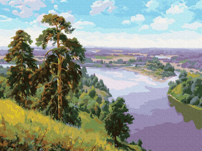 Картина по номерам 40х50 ПРИЩЕПА. ОБРЫВ (29 цветов)