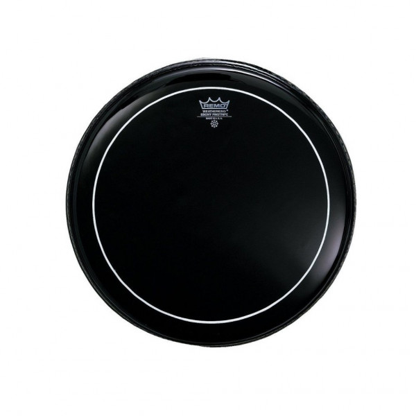 REMO ES-1624-PS Bass, Pinstripe, Ebony, 24'' пластик