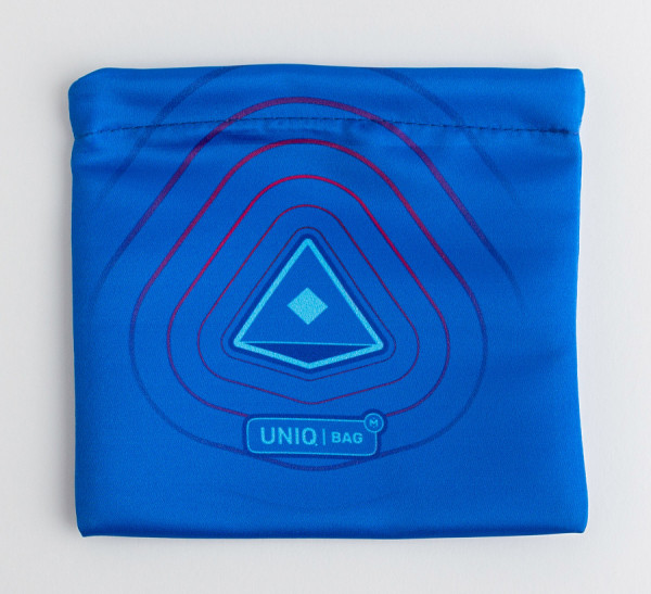 Тканевый мешок с печатью синий, 15*15, с магнитной застёжкой