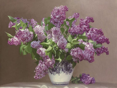 Картина по номерам 40х50 Бузин. Сирень (25 цветов) №2